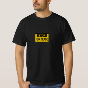 Camiseta Parar o Sinal de Comércio de Pele Amarelo