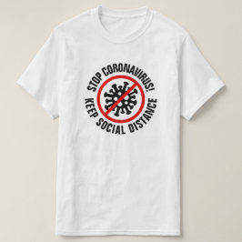 Camiseta Parar o slogan Personalizado de Distância Social d