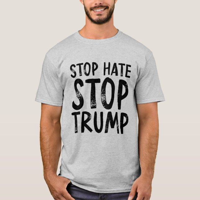 Camiseta Parar o Trump de Odeio (Frente)