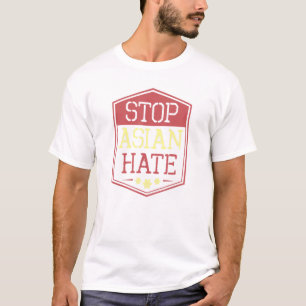Camiseta Parar Símbolo de Ódio Asiático Moda Lotus Aapi