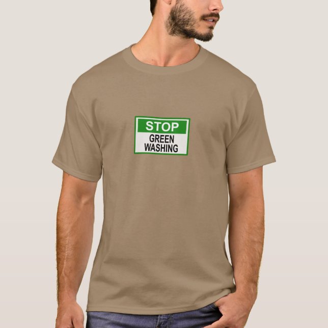 Camiseta Parar Sinal de Lavagem em Verde (Frente)