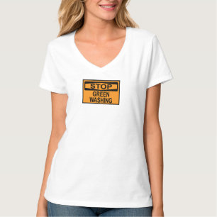 Camiseta Parar Sinal de Lavagem em Verde