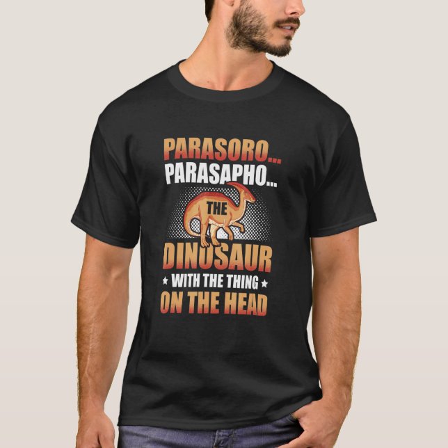 Camiseta Parasaurolophus Dinosaur Future Paleontology Dino  (Frente)