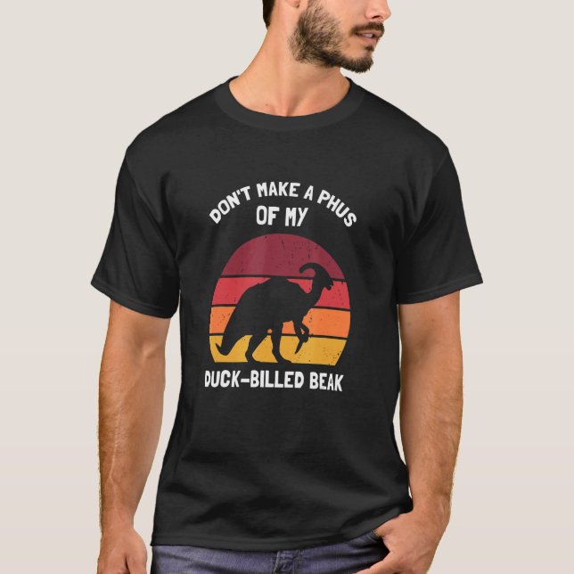 Camiseta Parasaurolophus Dinossauro para Desenhos Hadrosaur (Frente)