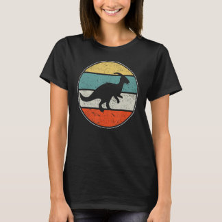 Camiseta Parasaurolophus Silhueta de dinossauro Retro