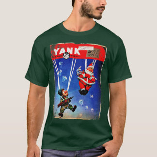 Camiseta Paratroops Santa Claus e Yank Magazine 1943 WWII