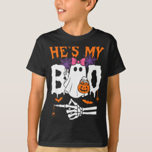 Camiseta Parceiro(a) fantasma casal halloween engraçado par