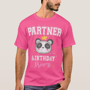 Camiseta Parceiro da Princesa de Aniversário, Cute Panda Be