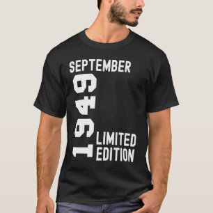 Camiseta Parceiro de aniversário feliz de 1949