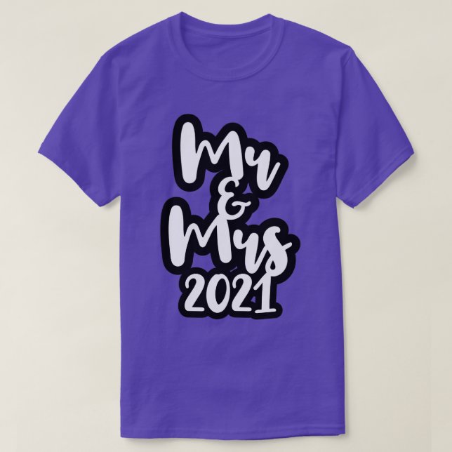 Camiseta Parceiro de lua de mel casamento 2021 (Frente do Design)