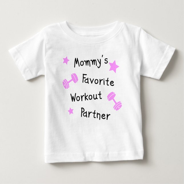 Camiseta Parceiro de Workout Favorito do Mamãe (Frente)