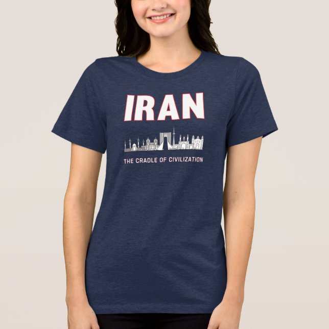Camiseta Parceiro Iraniano Pérsia Iraniana Carradle de Civi (Frente)