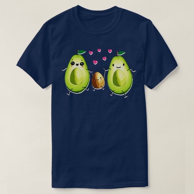 Camiseta Parceiro Mamacado Papacado Avocado Grávida (Frente do Design)