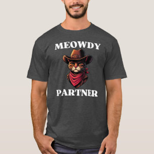 Camiseta Parceiro Meowboy Cat Puns