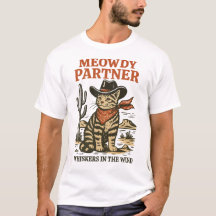 Parceiro Meowboy - Design Ocidental Engraçado Gato