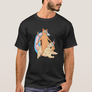 Camiseta Parceiro Transgênero Cat Trans Prie Pug Sinalizado