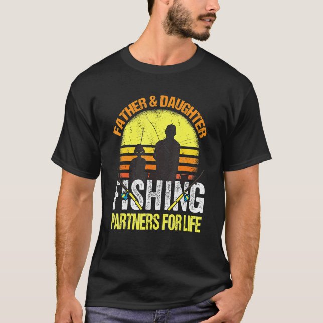 Camiseta Parceiros Da Pesca Do Pescador E Do Pai (Frente)