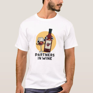 Camiseta Parceiros De Bebida Engraçada Com Vinho