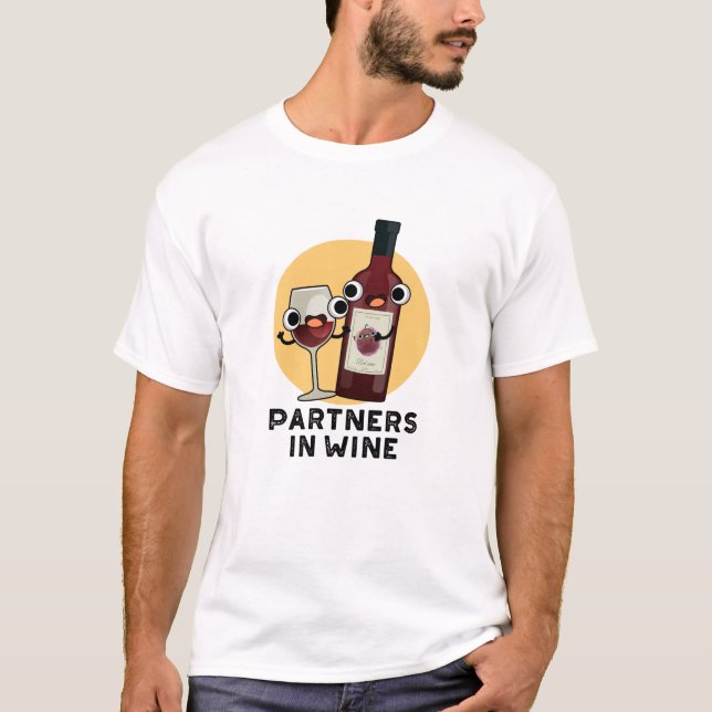 Camiseta Parceiros De Bebida Engraçada Com Vinho (Frente)