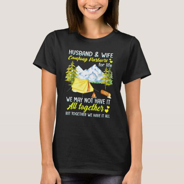 Camiseta Parceiros De Campos Para Marido E Esposa Para Camp (Frente)