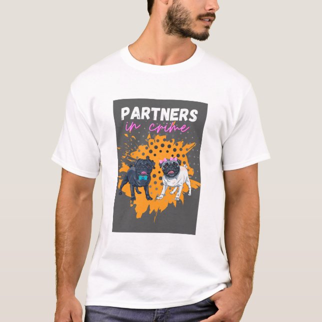 Camiseta parceiros de crime cães (Frente)