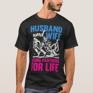 Camiseta Parceiros De Esqui De Hus E Esposa Para A Vida