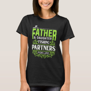 Camiseta Parceiros de Pesca Pai e Filha Para a Vida