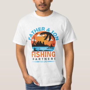 Camiseta Parceiros de Pesca Pai e Filho para a Vida