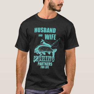 Camiseta Parceiros De Pesca Para Marido E Esposa Para A Vid