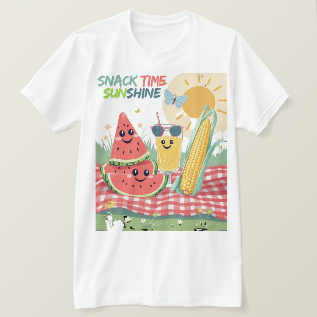 Camiseta Parceiros de Piquenique – Esquadrão de Lanches de  (Frente do Design)
