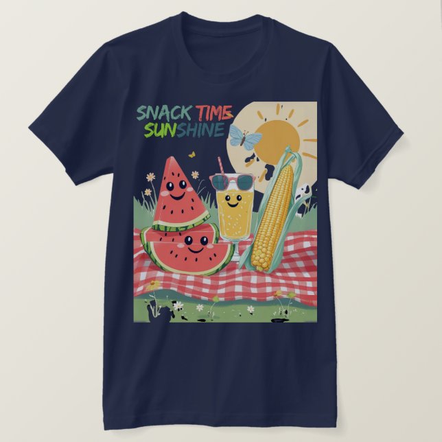 Camiseta Parceiros de Piquenique – Esquadrão de Lanches de  (Frente do Design)