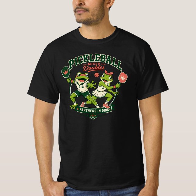 Camiseta Parceiros de Sapo Fofo em Design Divertido de Espo (Frente)