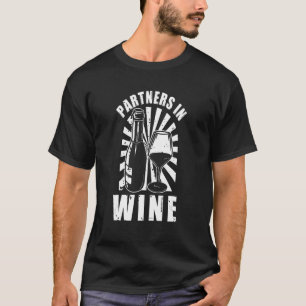 Camiseta Parceiros De Vinho De Vinho Branco Tinto