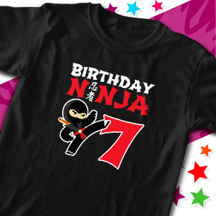 Camiseta Parceiros Karate Ninja, 7 anos, 7 Aniversário