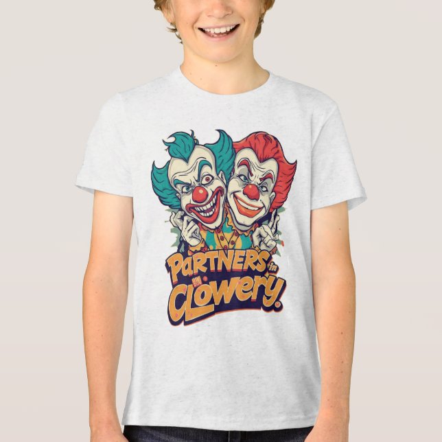Camiseta Parceiros na Clowery (Punição de Palhaço Divertido (Frente)