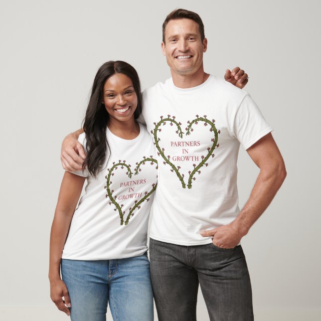 Camiseta Parceiros no Crescimento: Vinhas Florais Em Forma  (Unissex)
