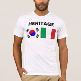Camiseta Parcialmente coreano, parcialmente italiano