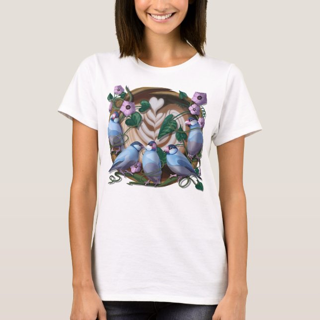 Camiseta Pardais-de-java, Café de Java (Frente)