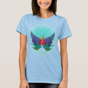Camiseta pardal/coração