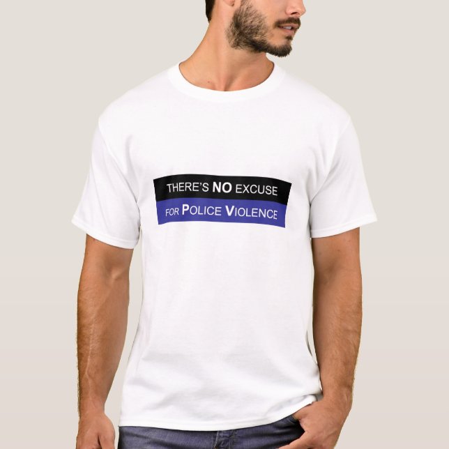 Camiseta Pare a brutalidade de polícia (Frente)