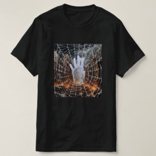 Camiseta Pare a destruição e a Web de aranha Abstrato de gu