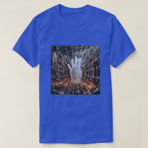 Camiseta Pare a destruição e a Web de aranha Abstrato de gu