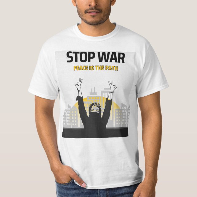 Camiseta pare a guerra (Frente)
