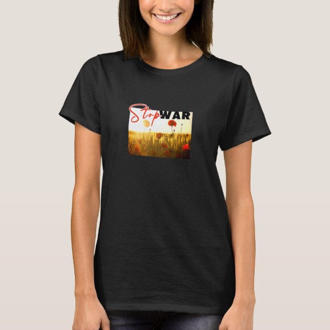 Camiseta Pare a guerra com o Poppy (Frente)