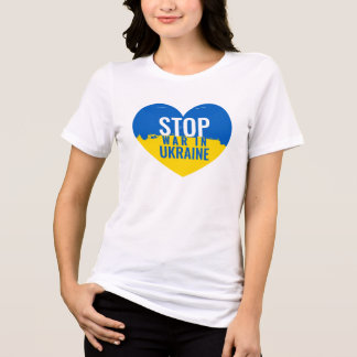 Camiseta Pare a guerra na Ucrânia.