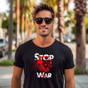 Camiseta Pare a guerra - Paz, amor e sem mais bombas