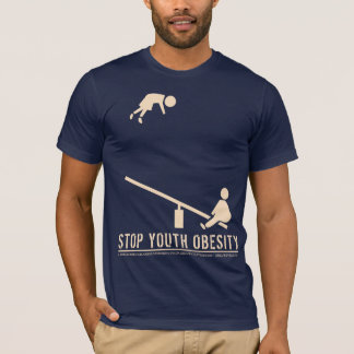Camiseta Pare a obesidade da juventude (a batata frita)