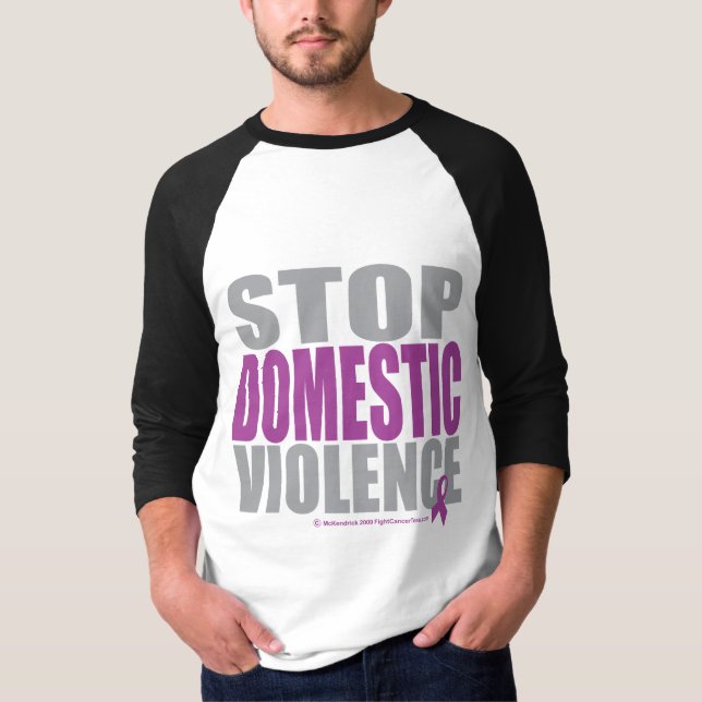 Camiseta Pare a violência doméstica (Frente)