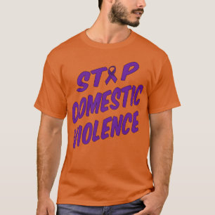 Camiseta Pare a Violência Doméstica família dos anos 70