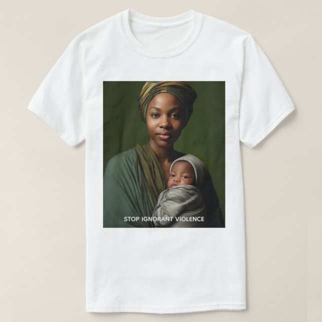 Camiseta Pare a Violência Ignorante (Frente do Design)